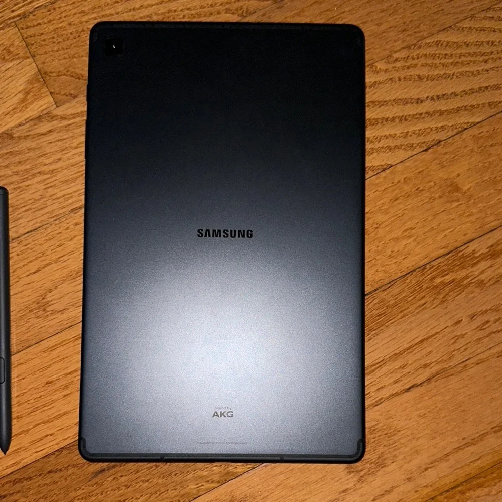 Samsung Black Tablet with Stylus Minimalist Design